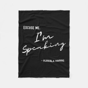 Me I'm Speaking Kamala Harris International Women  Fleece Blanket