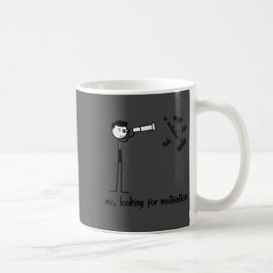 Me Looking For Motivation Funny Stickman Figures Coffee Mug