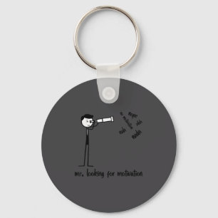 Me Looking For Motivation Funny Stickman Figures  Key Ring