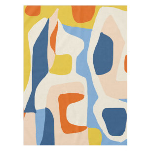 Me & Mine, Abstract Bohemian Pastel Shapes Tablecloth