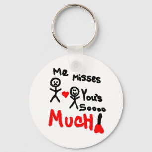 Me Misses You's Stick People Key Ring