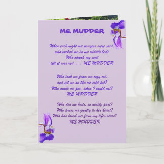 ME MUDDER STEIN CARD