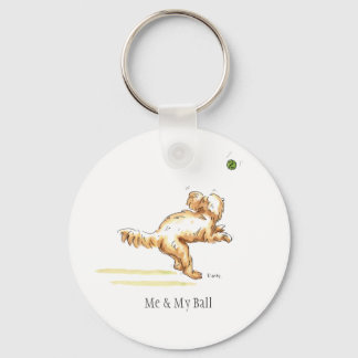 ‘Me & My Ball’ Cockapoo Dog Keyring