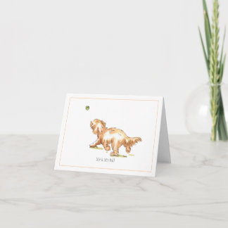 'Me & My Ball' Cockapoo Greetings Card