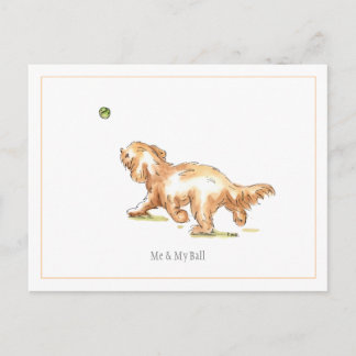 'Me & My Ball' Cockapoo Postcard