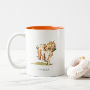 'Me & My Ball' Cockapoo Two Toned Mug