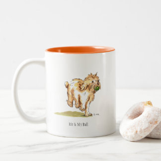 'Me & My Ball' Cockapoo Two Toned Mug