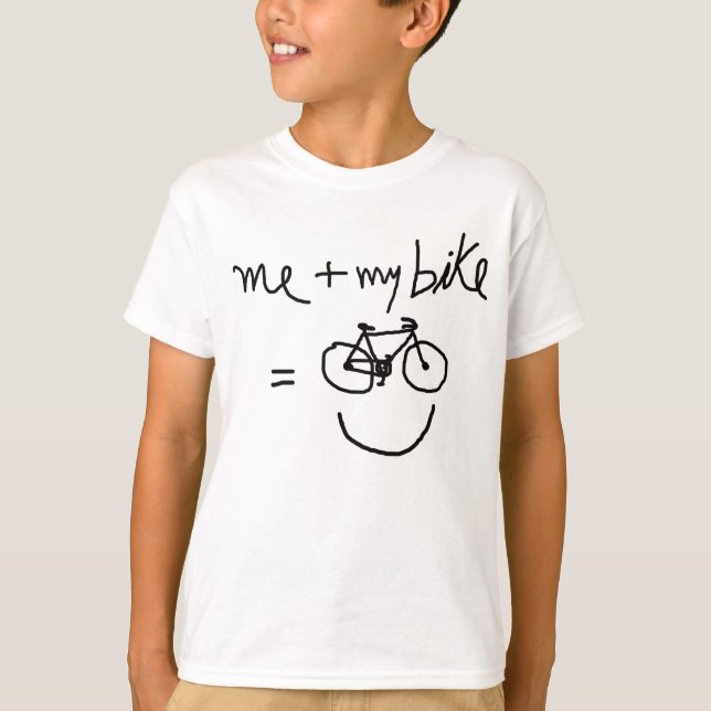 me & my bike = happiness T-Shirt (Front)