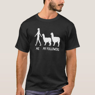 Me My Follower Alpaca Llama  Lama Cute Animal Soci T-Shirt