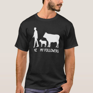Me My Follower Cow   Milk Farmer Cute Animal Socia T-Shirt