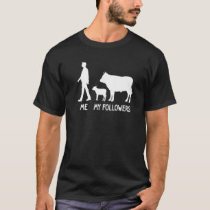 Me My Follower Cow Milk Farmer Cute Animal Social T-Shirt