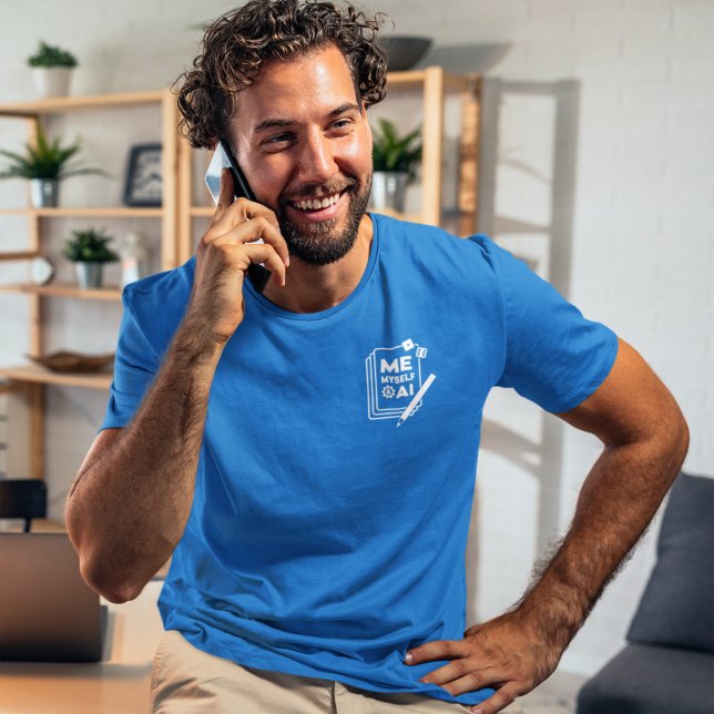 Me, Myself & AI, White Art Mens Shirt (Creator Uploaded)