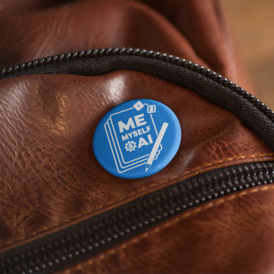 Me, Myself & AI, White Art Pin