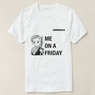 ME ON A FRIDAY VS ME MONDAY BW  T-Shirt