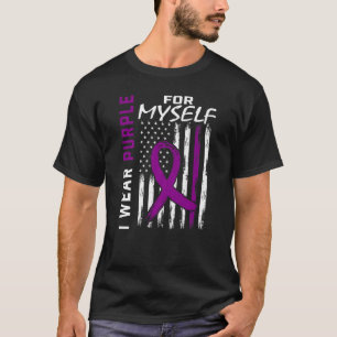 Me Purple For Myself Epilepsy Awareness Flag Women T-Shirt