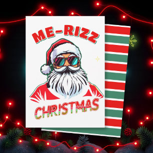 Me-Rizz Christmas gen Alpha meme humor Christmas  Holiday Card