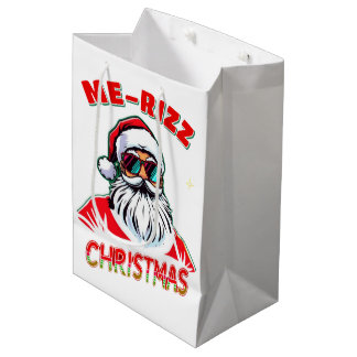 Me-Rizz Christmas gen Alpha meme humor Christmas  Medium Gift Bag