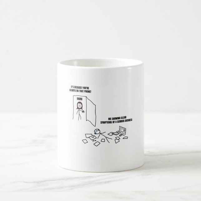 Me Showing Clear Symptoms Of Sickness Coffee Mug (Center)