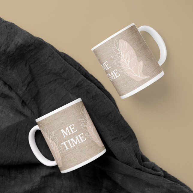 Me Time Branch line drawing abstract Boho Minimal  Coffee Mug (Creator Uploaded)