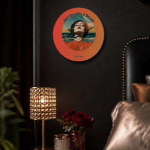 Me Time Just Breathe & Dream Retro Me Time Large Clock