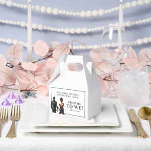 ME TO WE   Elegant Black and White  Favour Box