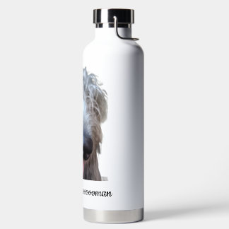 Me Walk My Hoooooman Irish Wolfhound Water Bottle