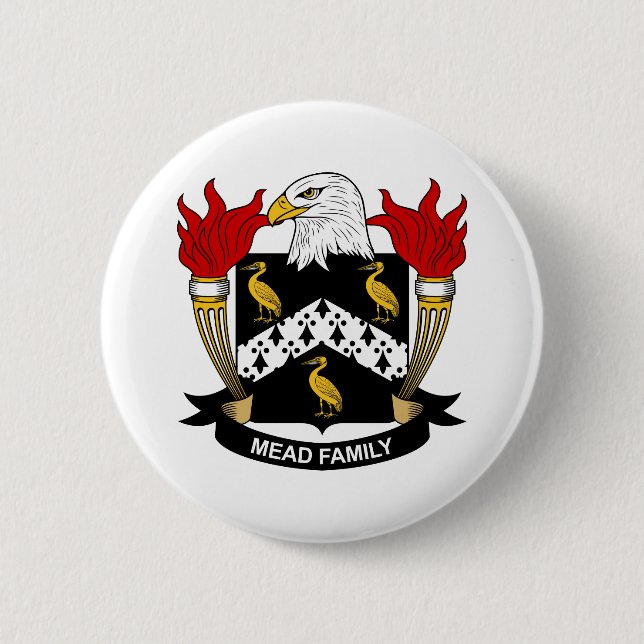 Mead Family Crest 6 Cm Round Badge (Front)