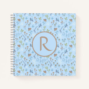 Mead Flowers Blue Monogram Journal