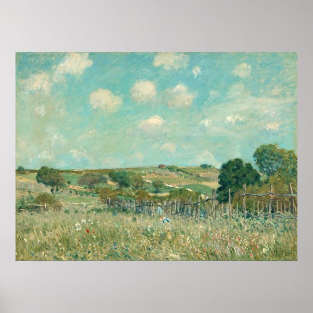 Meadow - Alfred Sisley Fine Art Poster (Front)
