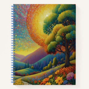 Meadow and Flowers Colourful Art Notebook