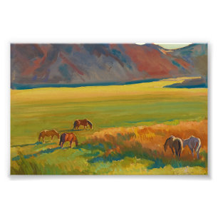 Meadow and Horses by Maynard Dixon Photo Print