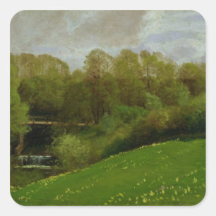 Meadow and Woodland, 1895 Square Sticker