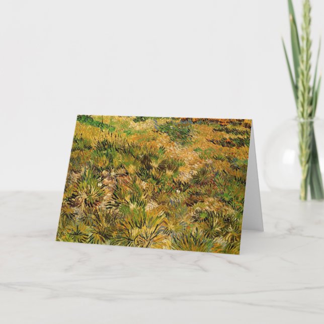 Meadow at Saint Paul Hospital by Vincent van Gogh Card (Front)