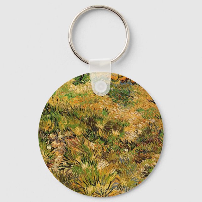 Meadow at Saint Paul Hospital by Vincent van Gogh Key Ring (Front)