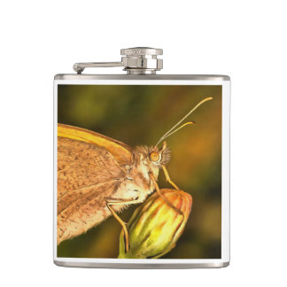 Meadow Brown Beautiful Butterfly Art Hip Flask