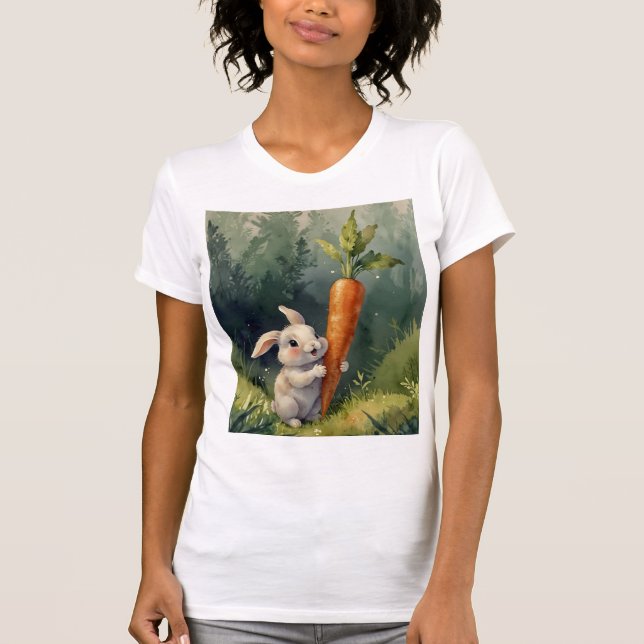 Meadow Bunny Dreams: Whimsical T-Shirt (Front)