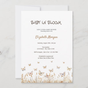  Meadow Butterflies Baby in Bloom  Baby Shower  Invitation