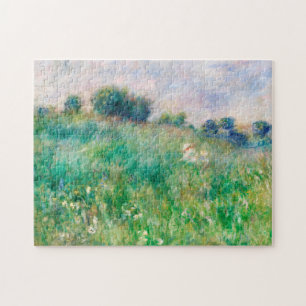 Meadow by Auguste Renoir Green Woman Child Jigsaw Puzzle