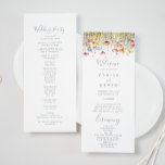Meadow Colourful Wildflower Wedding Program Programme<br><div class="desc">This meadow colourful wildflower wedding program is perfect for a rustic wedding. The design features green,  pink,  blush,  yellow,  purple,  watercolor multicolor meadow flowers.</div>