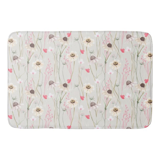 Meadow cottage country print  bath mat (Front)