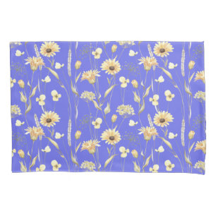 Meadow cottage country print blue  pillowcase