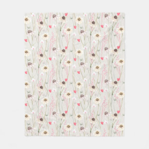Meadow cottage country print fleece blanket