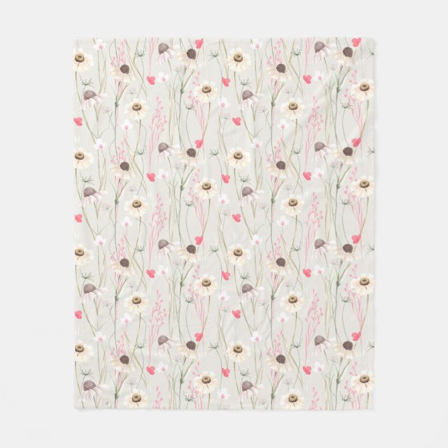 Meadow cottage country print fleece blanket (Front)