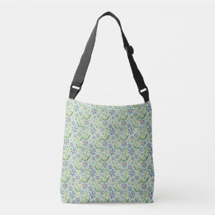 Meadow   Dancing Watercolor Daisies Crossbody Bag