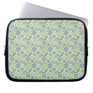 Meadow Dancing Watercolor Daisies Laptop Sleeve