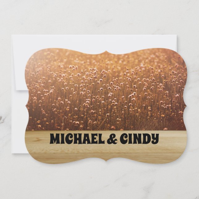 MEADOW DANDELION WEDDING INVITATIONS PERSONALIZED (Front)