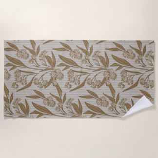 Meadow field ethnic bohemian floral sand beach towel