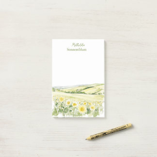 Meadow floral landscape post-it notes