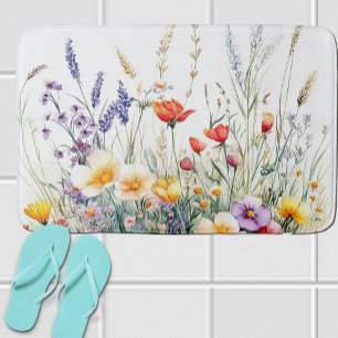 Meadow Flowers and Lavender Bath Mat