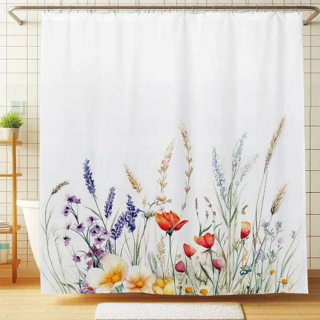 Meadow Flowers and Lavender Shower Curtain (Creator Uploaded)